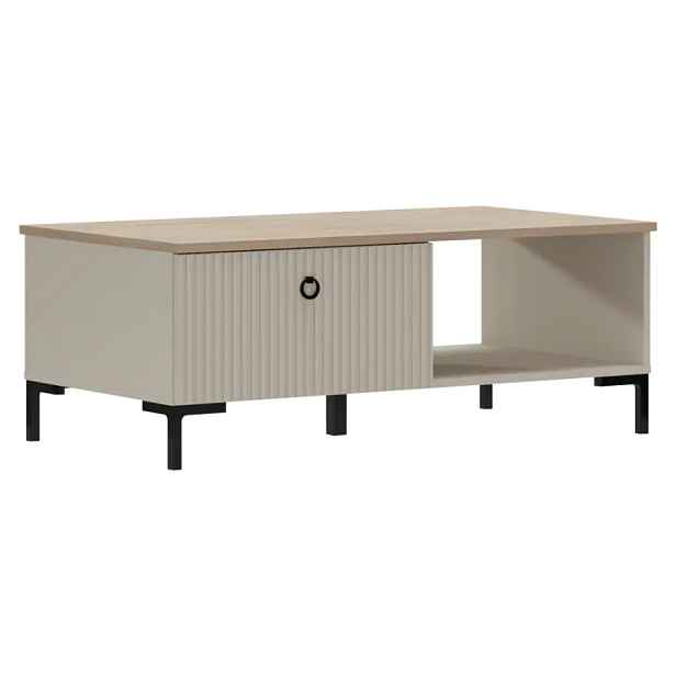 Tempo Kondela Konferenční stolek DOMCA 1S – taupe/dub silverjack