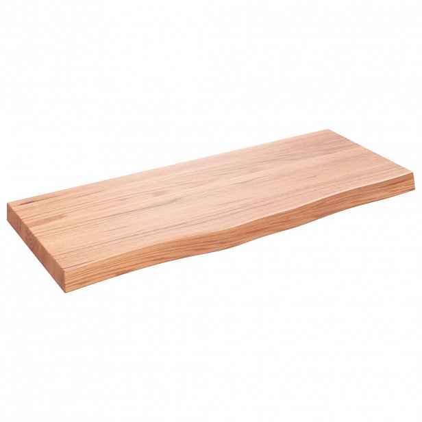 vidaXL Nástěnná police hnědá 100x40x(2-6)cm ošetřený masivní dub