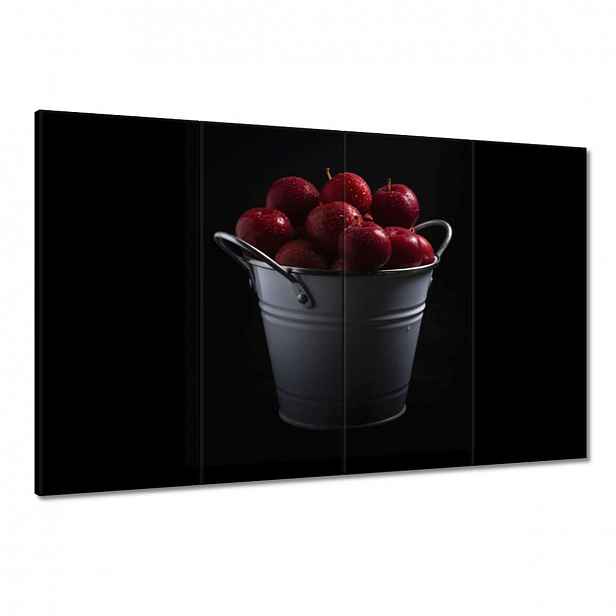 Obrazy 120x80 Červená jablka v kbelíku