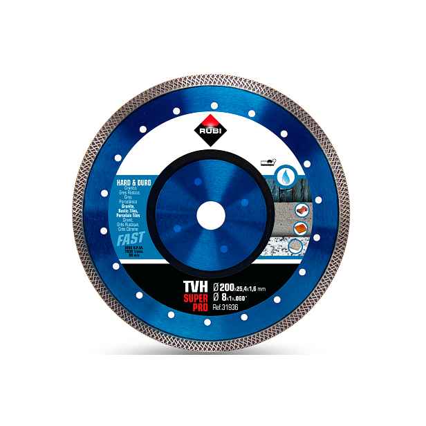 Diamantový kotouč Rubi Tvh 200 mm Superpro 31936 pro gresové keramické dlaždice