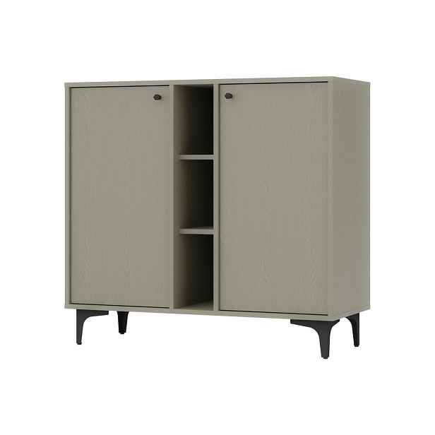 MASSENO KOMODA TORINO, 100/94/41 cm s 2 dvířky, světle zelená