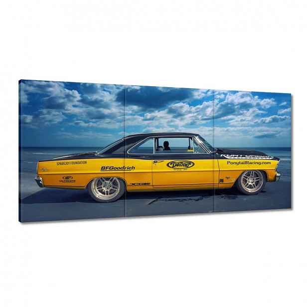 Obrazy 180x90 Žlutá Chevy Nova Ss