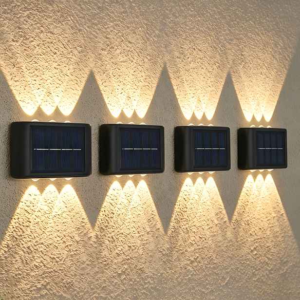 TEMU 2/4 ks 6 ks LED korálky bílé světlo/teplé světlo/solární venkovní nástěnné světlo/solární venkovní osvětlovací lampa/venkovní nástěnné světlo,
