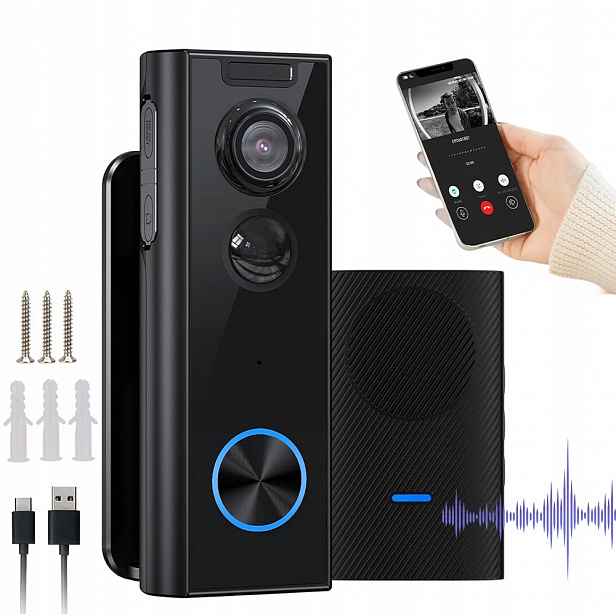 2K Videotelefon Wifi Zvonek Kamerou Bezdrátový Wifi Smart Dálkový Náhled