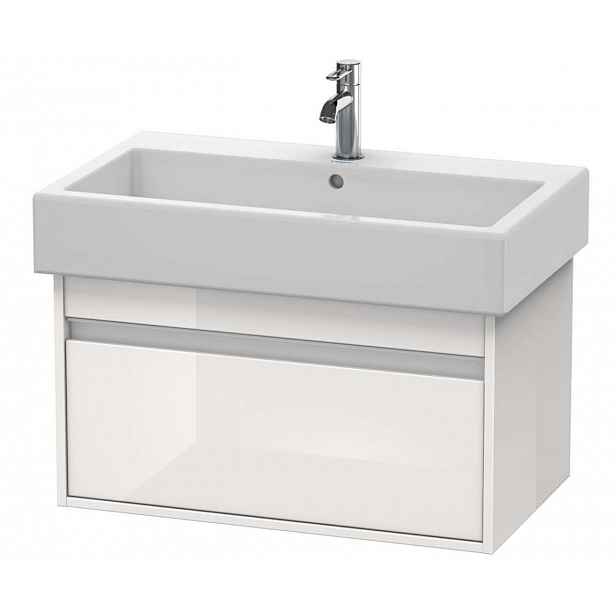 Duravit Ketho - Umyvadlová skříňka 41x75x44 cm, 1 zásuvka, lesklá bílá KT668702222
