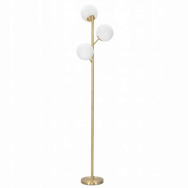 Kovová Podlahová Lampa 190 CM Se Třemi Světelnými Body Napájení Ze Sítě