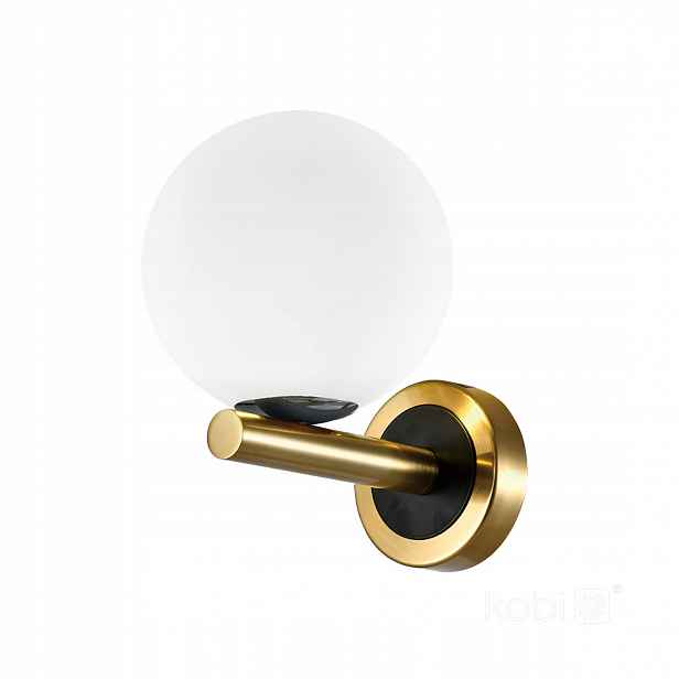 Nástěnné svítidlo Elegantní lampa se skleněným stínidlem 1xG9 Zlato-Černá