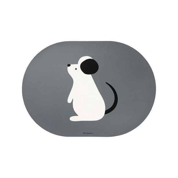 Prostírání 46x33 cm Buddies ASA Selection - šedé s myškou