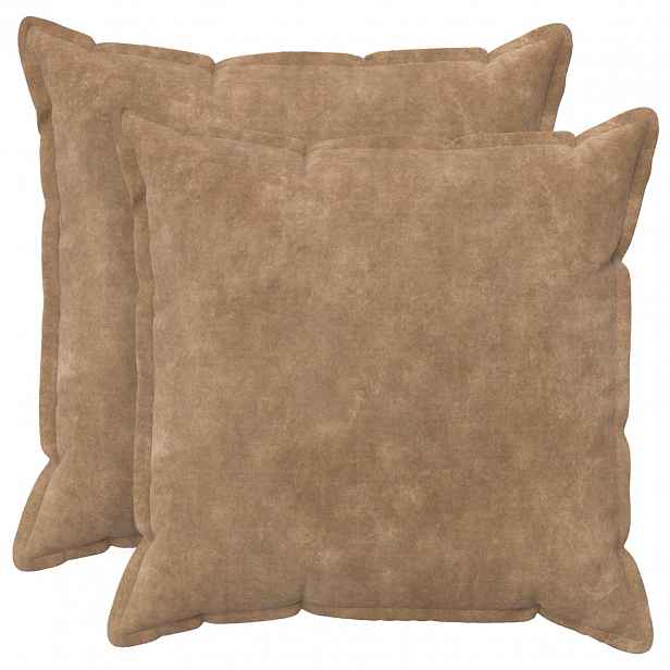 vidaXL Povlak na polštář 2 pcs HOUTEN Taupe 80 x 80 cm