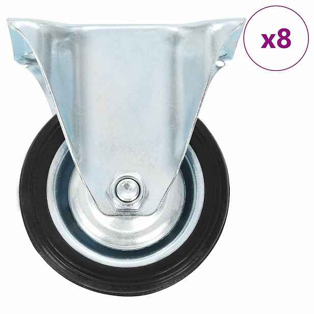 vidaXL 8 ks pevná kolečka 75 mm