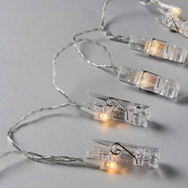 Butlers CLIP ART LED Světelný řetěz s USB kolíčky 10 světel
