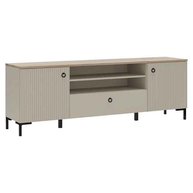 Tempo Kondela TV stolek DOMCA 2D1S – taupe/dub silverjack