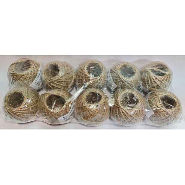 motouz 50g JUTA, 33m, TEX500x3, CZ, přírodní