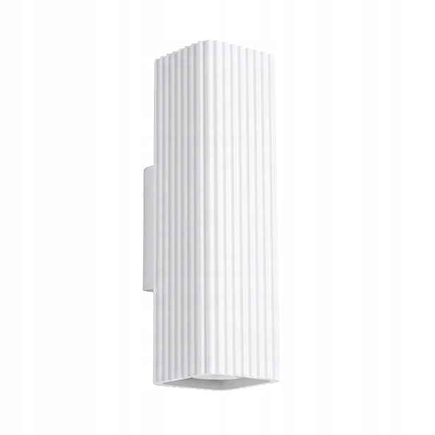 Sollux Lighting nástěnné svítidlo Rayo bílé rýhované 2xGU10 10W nahoru a dolů