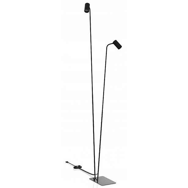 Stojací lampa do obývacího pokoje Moderní podlahová lampa Mono Černá 2xGU10 216 cm