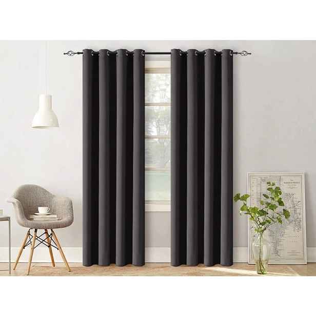 Závěs OXFORD LIGHT 140x250 cm, černý Zavěšení: Řasící páska