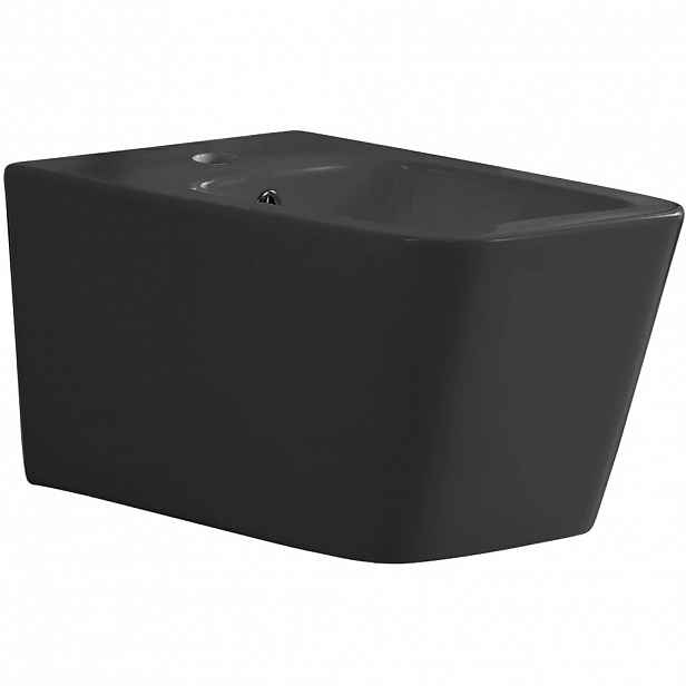 Bidet závěsný Forte - černá matná - 51x36 cm