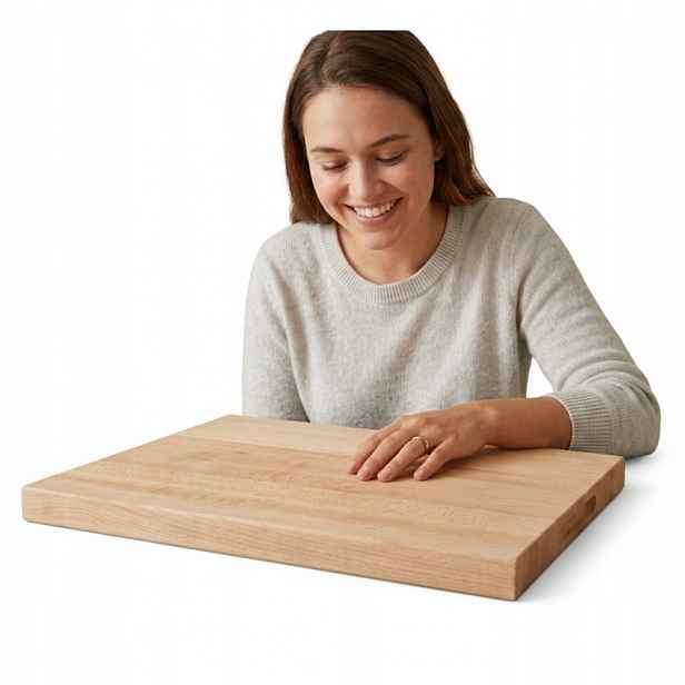 Dřevěná Deska Na Krájení Dubová Kuchyňská Blok Masivní Kus 50x35x4