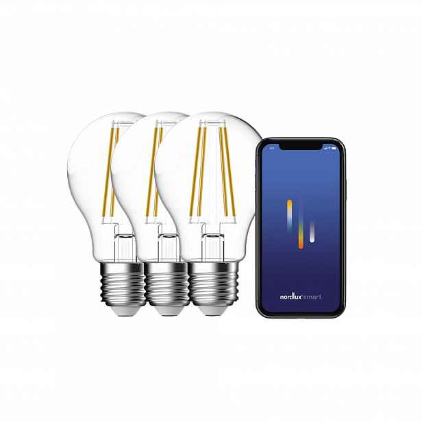 Led žárovky E27 3x Sada Smart stmívatelných Cct 600lm 2200-6500K Nordlux
