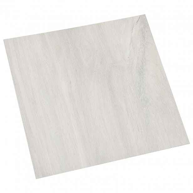 vidaXL Samolepicí podlahová prkna Bílá a dřevěná barva 30,5 x 30,5 cm