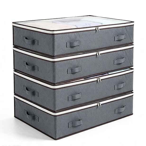 4 X Taška Pod Postel Pro Uložení Oblečení, Boxy, Organizér, Kontejnery, 90 L
