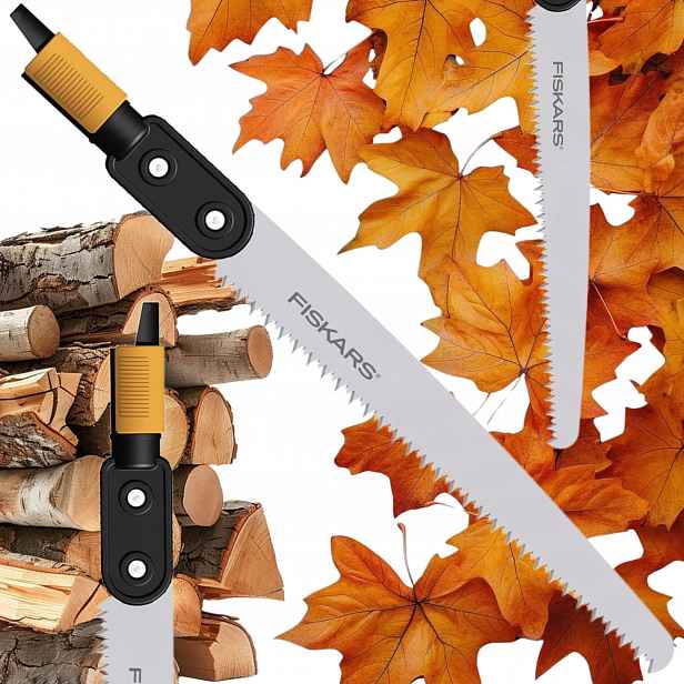 Fiskars Zahradní Přímočará Pila Quikfit 136528 Pro Větve Dřeva, Silná A Lehká