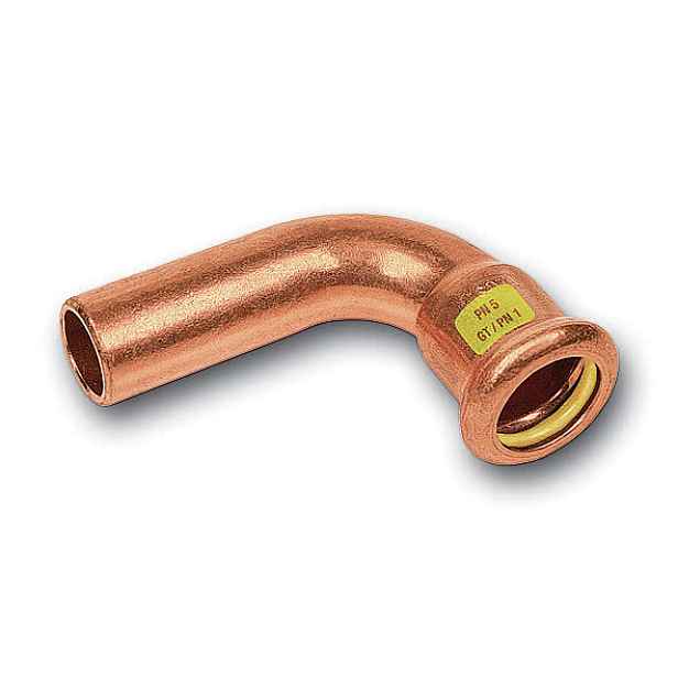 Oblouk 90° lisovací Sanha Cu Press Gas 10001A 28 mm MF