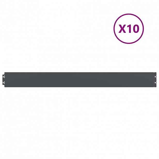 vidaXL Travní lemy 10ks antracitová 10x103cm ocel válcovaná za studena