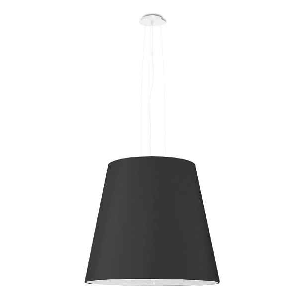 Černé závěsné svítidlo se skleněným stínidlem ø 50 cm Tresco – Sollux