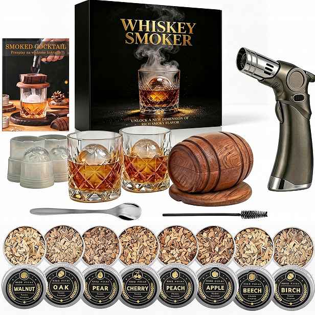 Sada Na Uzení Whisky Smoker Dárek K Narozeninám Pro Muže Hořák