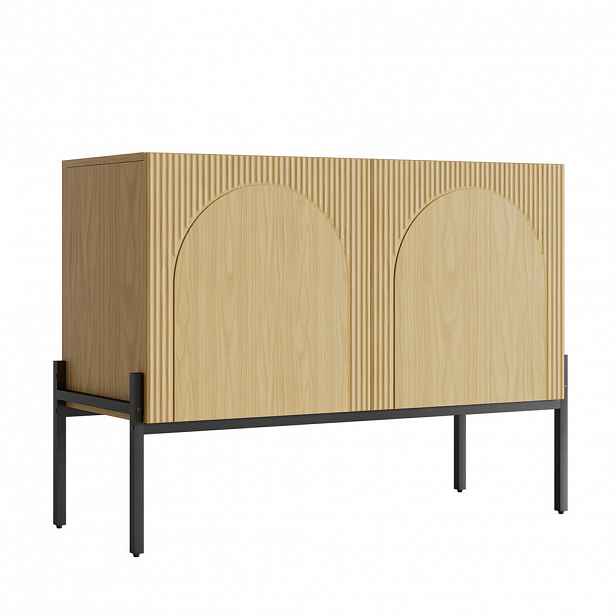 Urban Meuble KOMODA 100 cm s obloukovým designem, 2 dvířka, kovové nohy