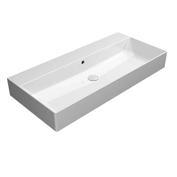 GSI KUBE X keramické umyvadlo 100x47cm, bez otvoru, bílá ExtraGlaze