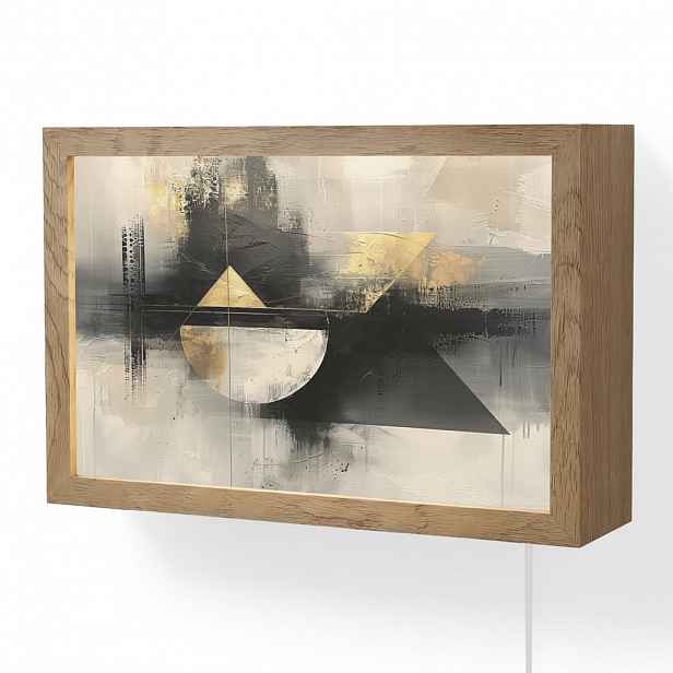 OnlyWow NÁSTĚNNÁ LAMPA Abstraktní - černá - barva - moderní 30x20 cm
