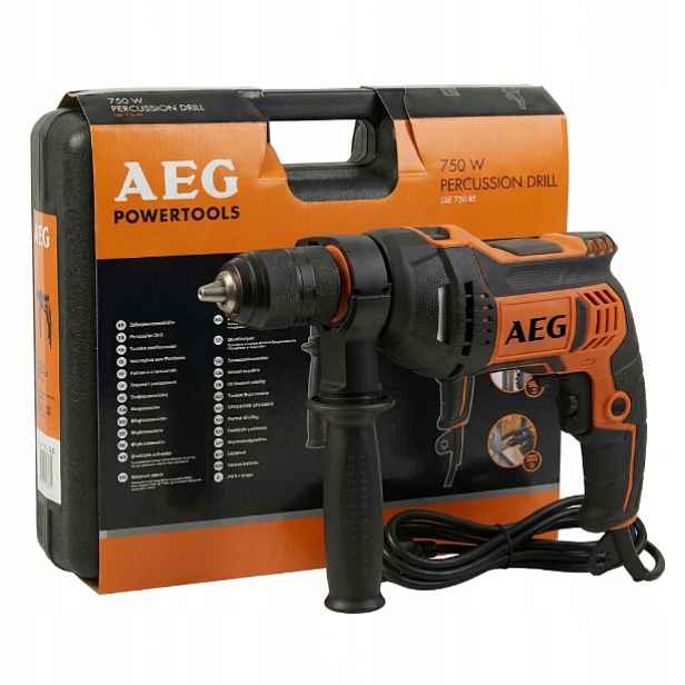 Příklepová vrtačka 750 W v kufru SBE750RE Aeg