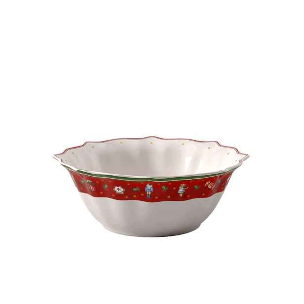 Vánoční Miska 25 CM Porcelánová 693 ML Vícebarevná, Vlnitá