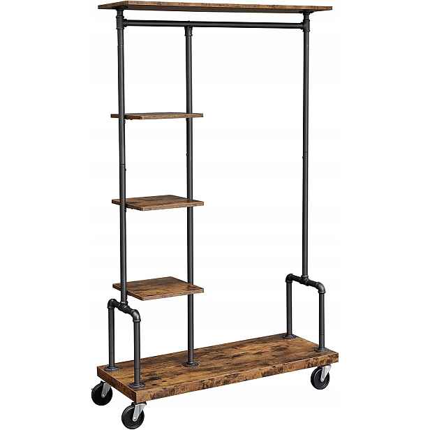 Mobilní industriální věšák na oblečení 175 cm Loft