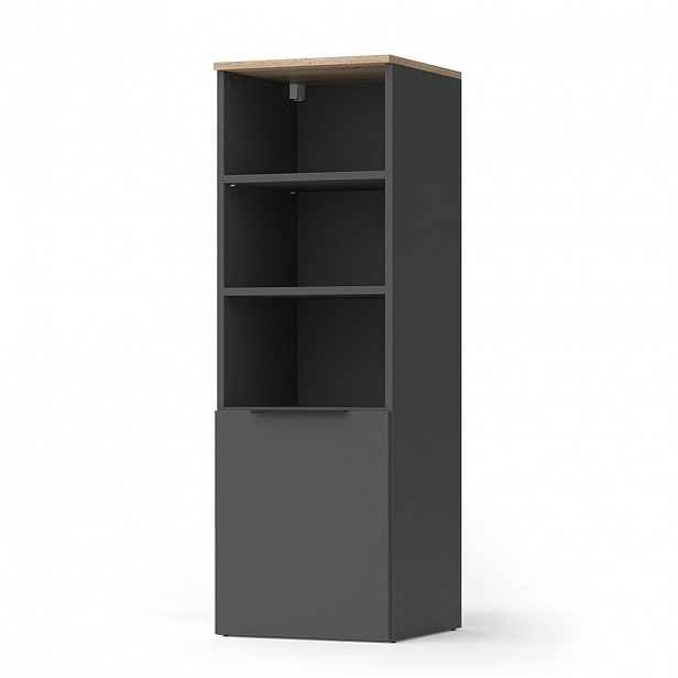 Vicco UNIVERZÁLNÍ SKŘÍŇ Wido Anthracite/Sonoma 40.2 x 120 cm s dveřmi