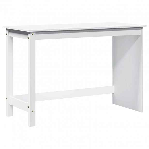 vidaXL Stůl Bílá 112 x 50 x 75 cm Masivní borovicové dřevo