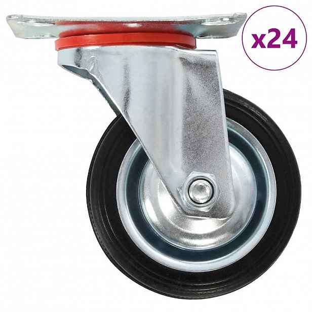 vidaXL 24 ks otočná kolečka 75 mm