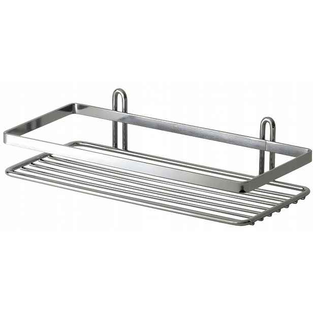 Duschy Inox Koupelnová police ocelová rovná 1. úroveň 25x12x6 Chrom Lesk