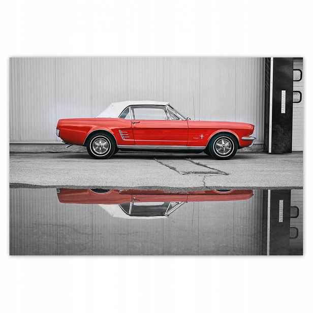 Plakáty 185x125 Červený Ford Mustang Usa
