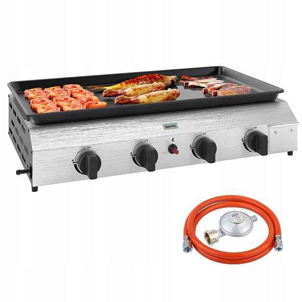 Plynový gril 8000BTU, 4 hořáky z nerezové oceli 2,4 kW