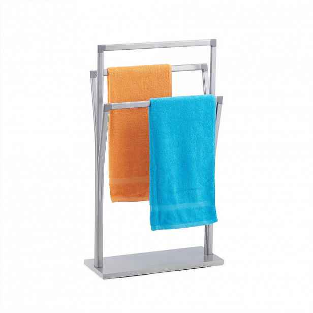 Relaxdays DRŽÁK na ručníky stříbrný železo 3-ramenný 86,5 cm
