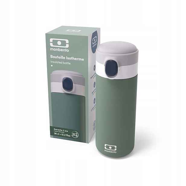Hrnek Monbento termoláhev Graphic Green Natural termoska 360 ML