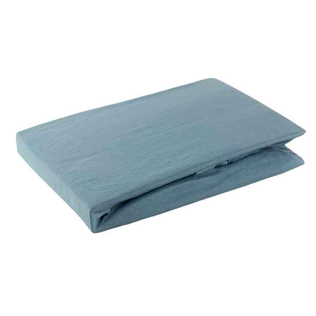Jersey napínací prostěradlo GOLD modrá, různé rozměry, 100% bavlna, MyBestHome Rozměr prostěradla: na matraci 220x200 cm + 30 cm