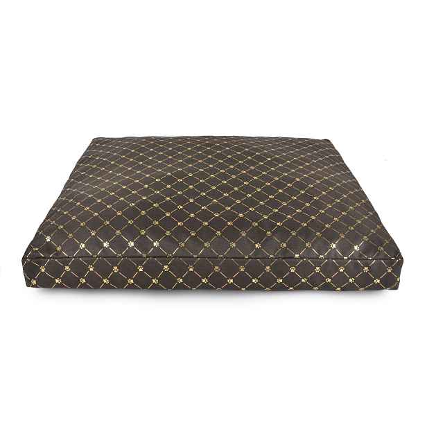 Matrace pro psy PLUTO hnědá/zlatá S 70x50x10 cm Mybesthome
