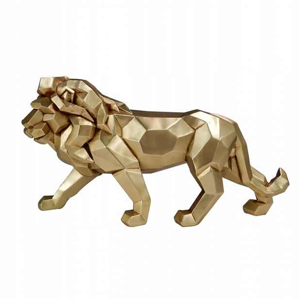 Velká figurka Zlatý lev 43 cm Symbol síly a elegance