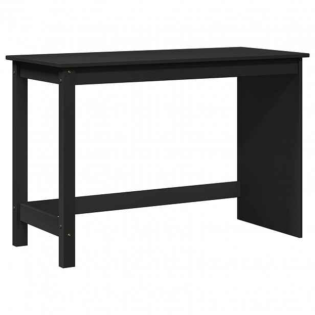 vidaXL Stůl Černá 112 x 50 x 75 cm Masivní borovicové dřevo