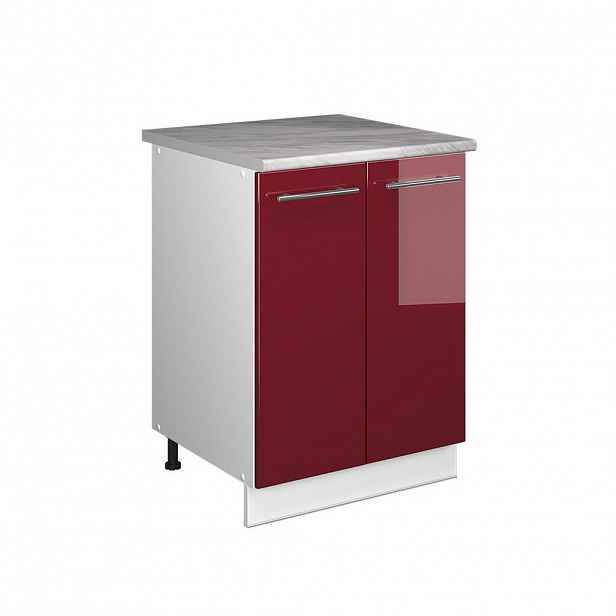 Vicco SKŘÍŇKA POD DŘEZ Fame-Line, Bordó červená vysoký lesk/Bílá, 60 cm