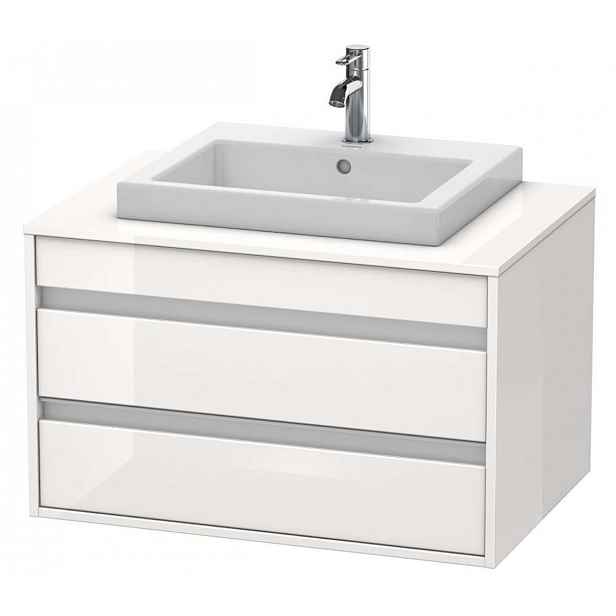 Duravit Ketho - Umyvadlová skříňka 50x80x55 cm, 2 zásuvka, lesklá bílá KT675402222